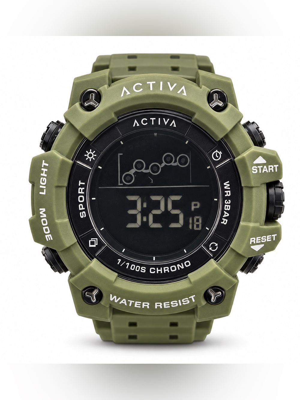 NWT Activa x Invicta Rally Army Green Digital Watch Set